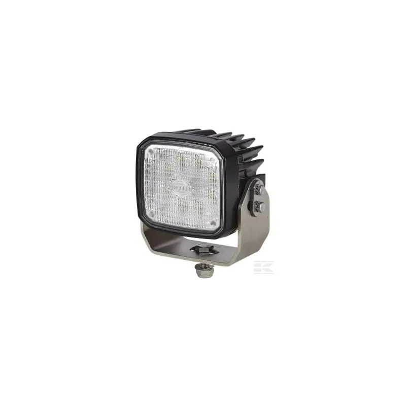 Phare de travail LED 4000lm, carré 12/24V, blanc, ultra longue portée prise Deutsch 8 LED Hella