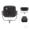 Phare de travail LED 4000lm, carré 12/24V, blanc, ultra longue portée prise Deutsch 8 LED Hella