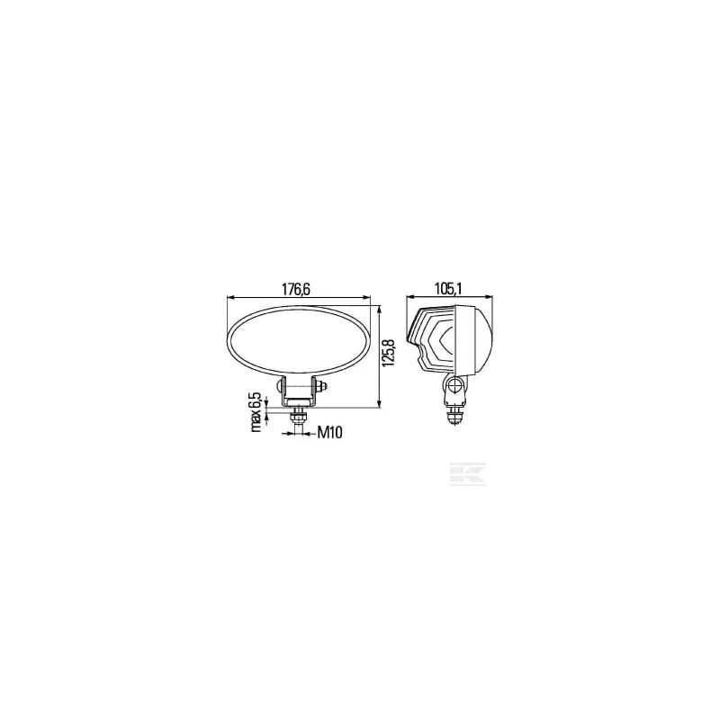 Phare de travail OVAL 90LED