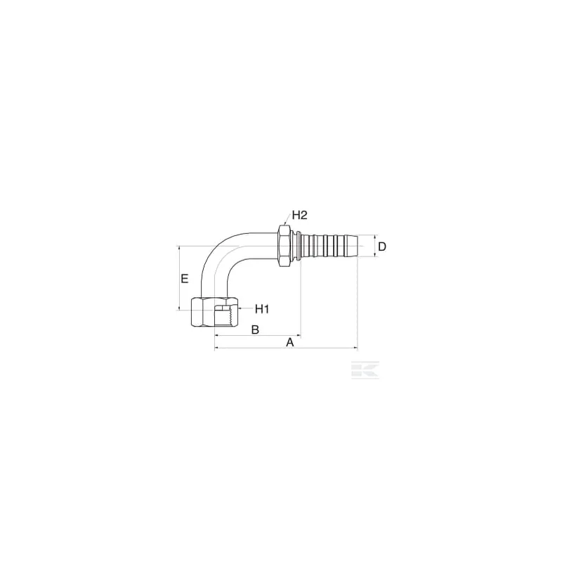 Racc. à sertir DN32-1"11/16SAE 90°