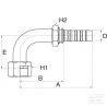 Racc. à sertir DN32-1"11/16SAE 90°
