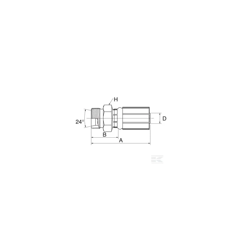 Racc. à sertir DN32-M52x2-38S