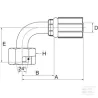 Racc. à sertir 90° DN32-M45x2
