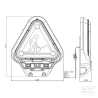 Triflash LED 10-30V 500 mm classe II - cable 3 mt
