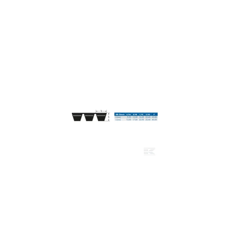 Courroie 2x3V 560 Optibelt
