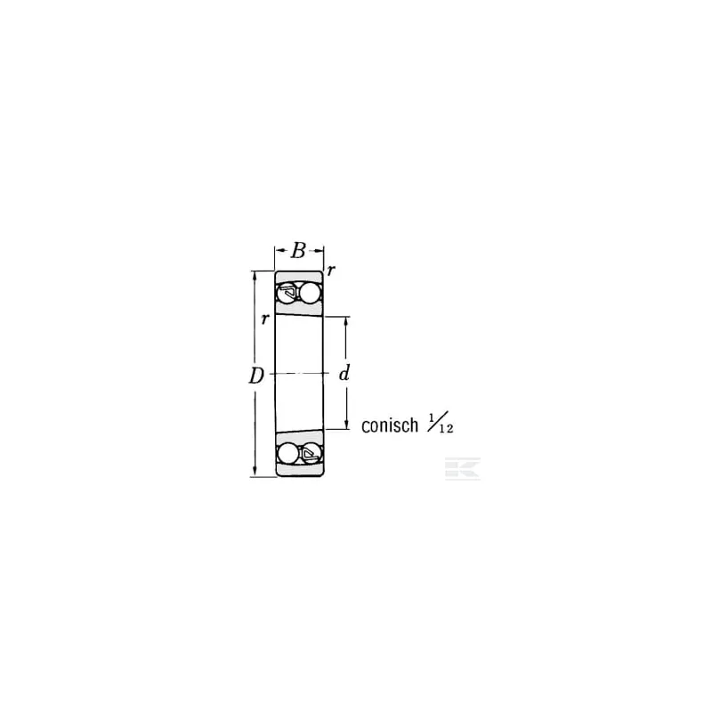 Roulement à billes auto-alignant 100x215x73mm SKF