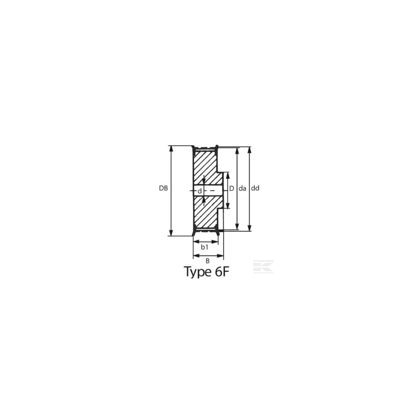 Poulie pour courroie dentée Type - 20 T
