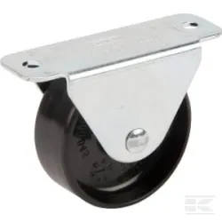 Roue fixe roulement en polyamide Ø45x18mm, Fixation de plaque: 67x24mm Load: 40kg, Tente