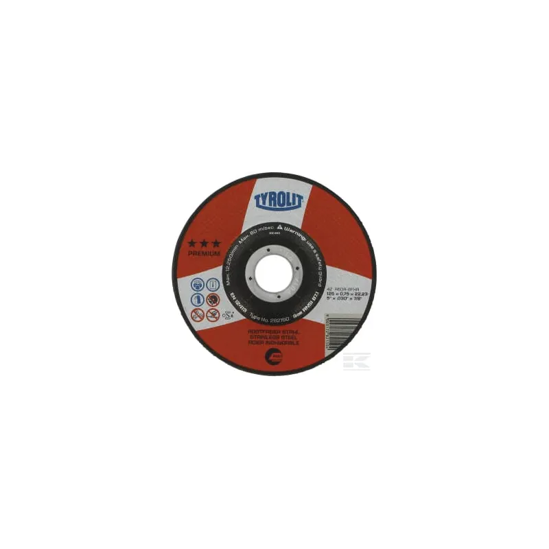 Disque à tronçonner Prem.inox 125x0,75
