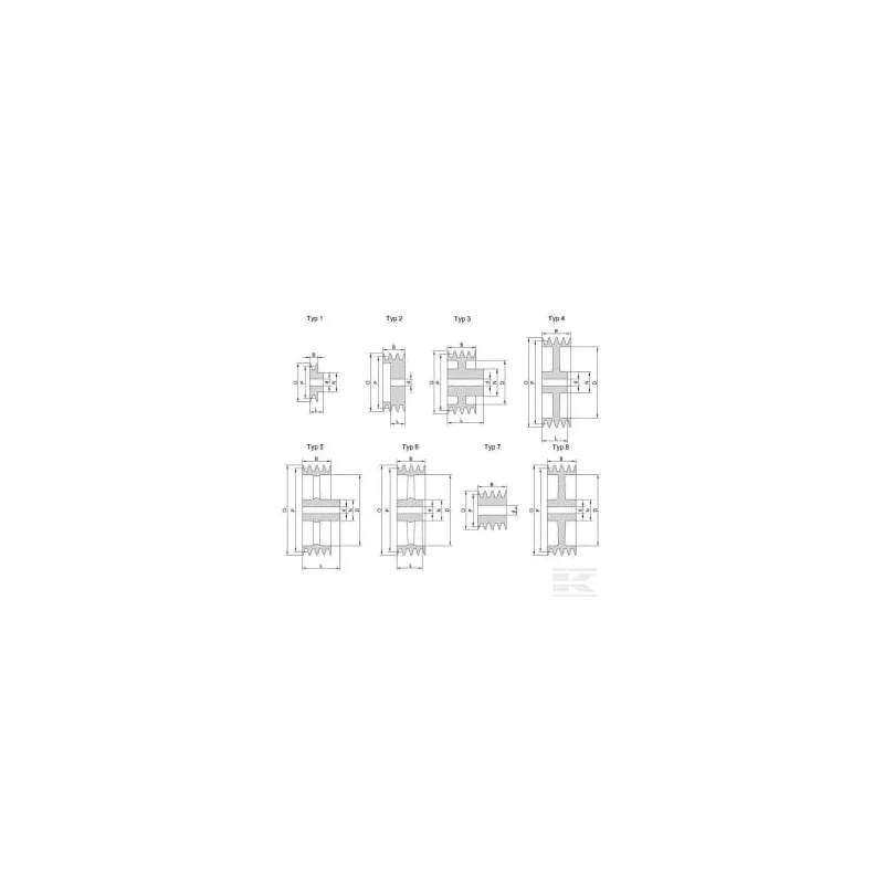 Poulie pour courroie trapézoïdale 1 rainure A ou SPA diamètre 305.50 mm Kramp