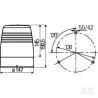 Gyrophare halogène 24V boitier jaune avec boulon, Ø 147mm x190.5mm, Junior Plus par Hella