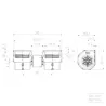 Double ventilateur 12V, 008-A45-02 GR RA3VCV