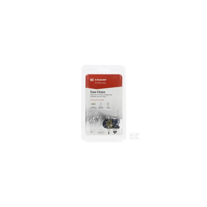Chaîne de tronçonneuse .325" 1,3mm 64 DL dent à angle droit Blister Kramp