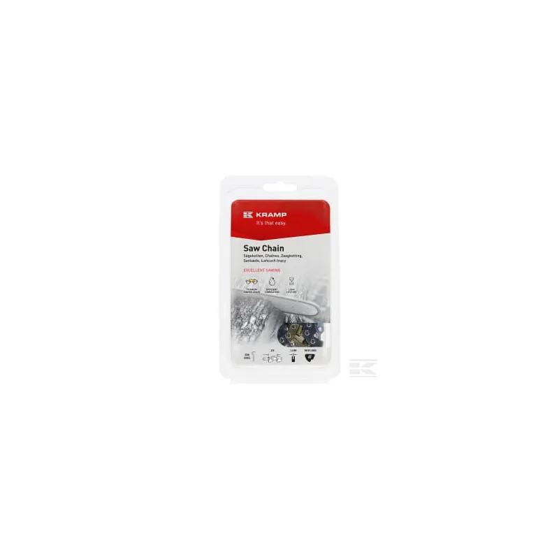 Chaîne de tronçonneuse .325" 1,6mm 67 DL dent à angle droit Blister Kramp