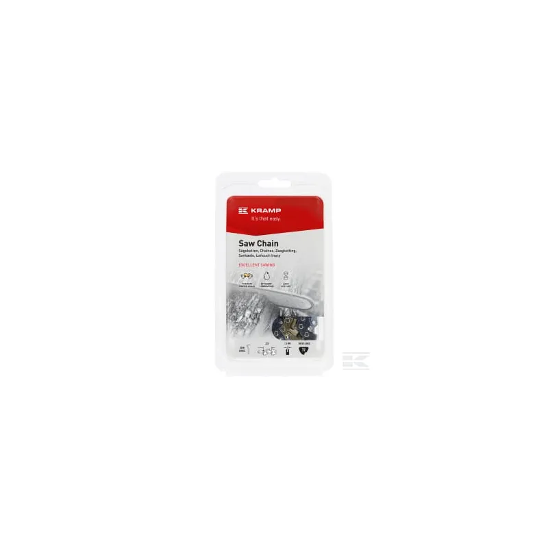 Chaîne de tronçonneuse .325" 1,3mm 72 DL courbe étroite Kramp
