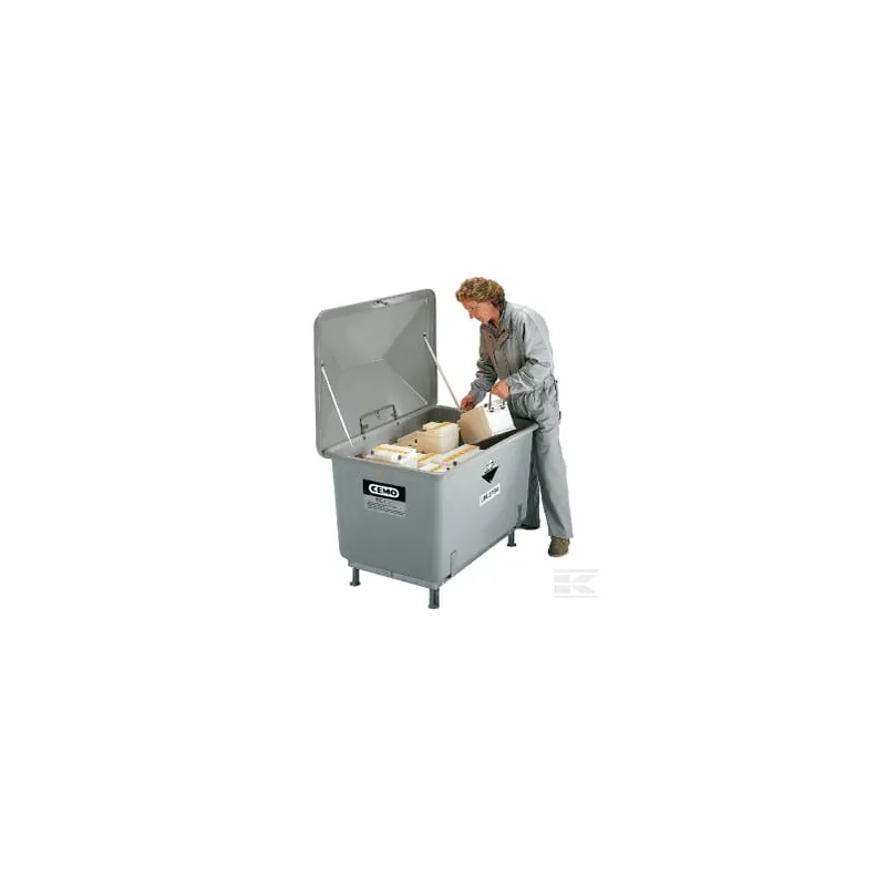 Conteneur fibre de verre gris 200L 890x590x810mm Cemo