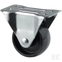 Roue fixe roulement en polyamide Ø65x30mm, Fixation de plaque: 95x54mm Load: 120kg Tente
