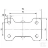 Roue fixe roulement en polyamide Ø65x30mm, Fixation de plaque: 95x54mm Load: 120kg Tente