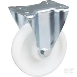 Roulettes pivotantes à bandage et / ou corps de roue en polyamide blanc, roulement à rouleaux 160 mm