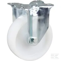 Roulettes pivotantes à bandage et / ou corps de roue en polyamide blanc, roulement à rouleaux 125 mm
