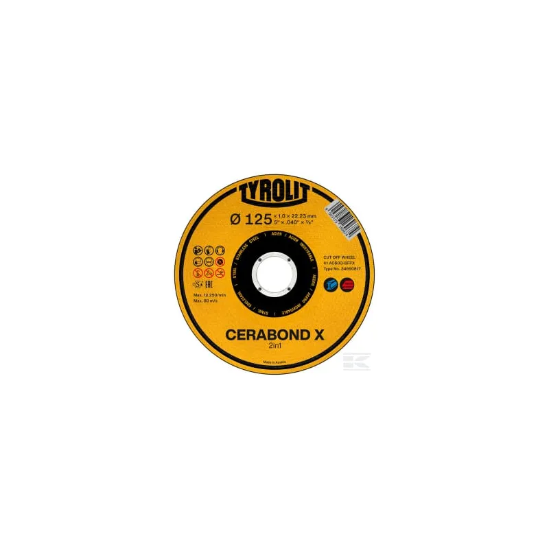 Disque à tronçonner Cerabond-X 125x1,0