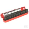 Coffret 10 douilles courtes 1/2" en chrome molybdène (11 à 24mm)