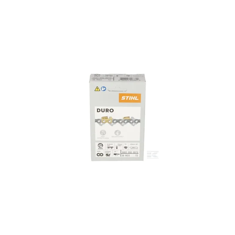 Chaîne de tronçonneuse 3/8"P, 1,6 mm/0,063" (72E)