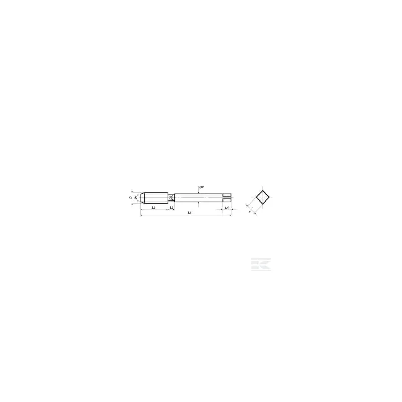 Taraud de machine HSS B M6
