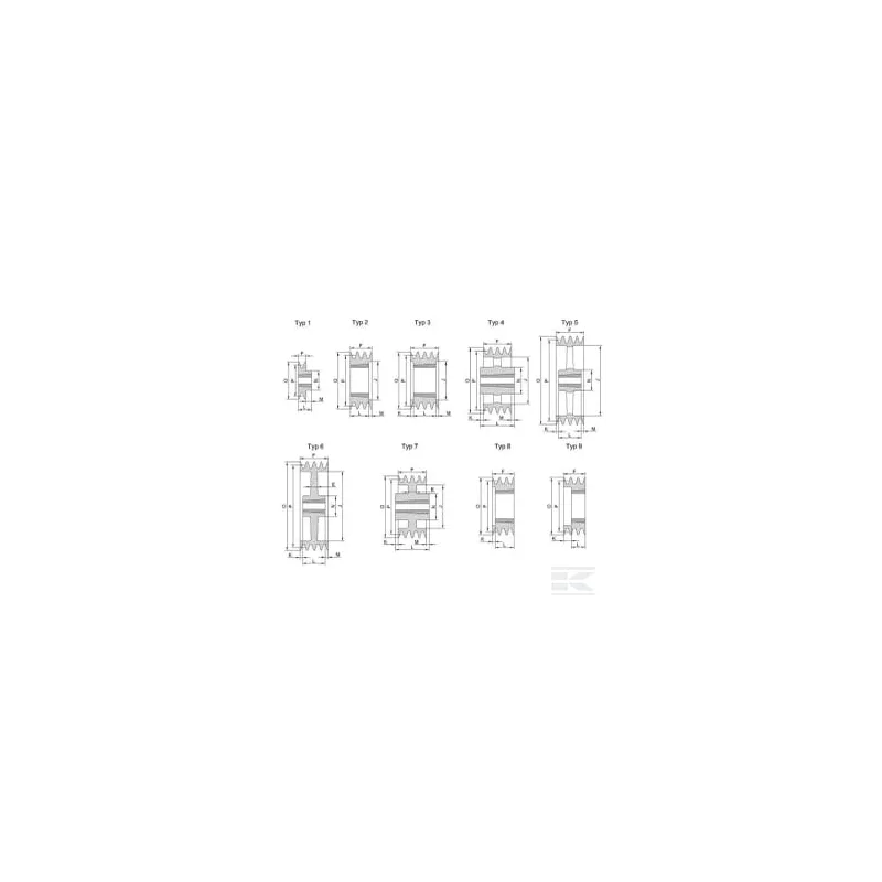 Poulie pour courroie trapézoïdale 4 rainures A ou SPA diamètre 405.50 mm pour douille taperlock 3020 Kramp