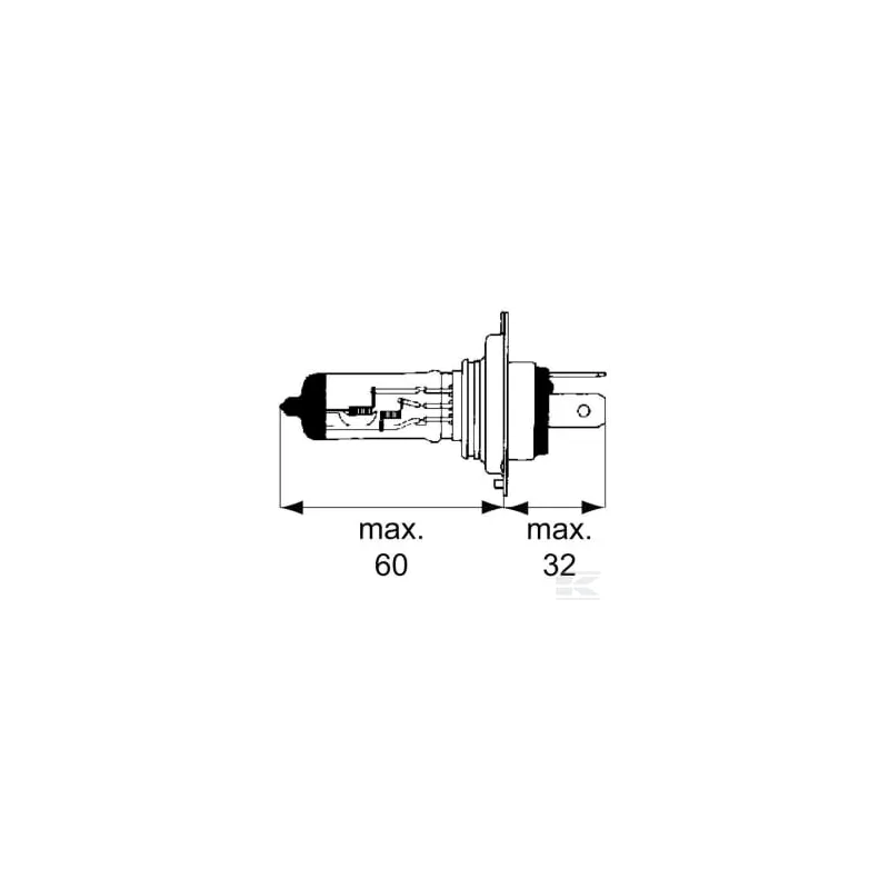 Ampoule 64196TSP H4 75/70W 24V P43T FS1