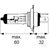 Ampoule 64196TSP H4 75/70W 24V P43T FS1