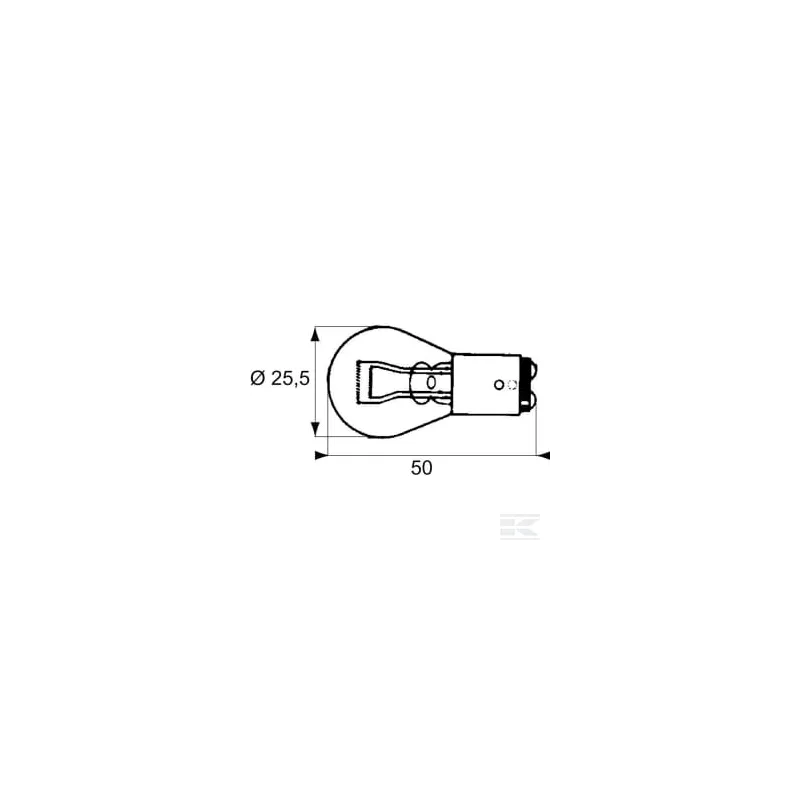 Ampoule 7528 P21/5W 12V BAY15D UNV1s