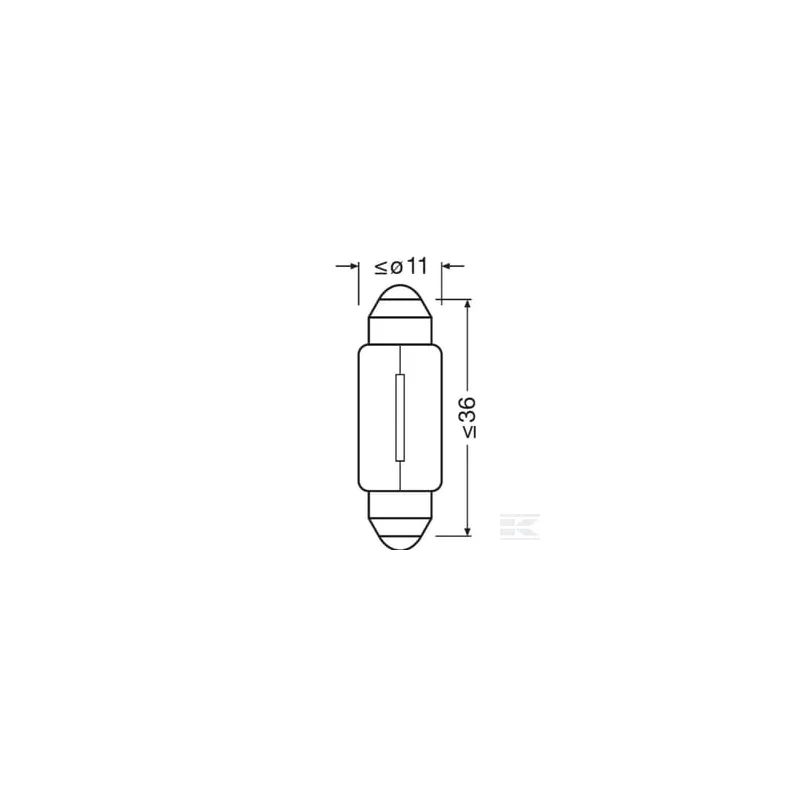 Ampoule feston 6411 C10W 12V SV8.5-8 UNV1