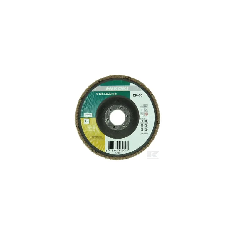 Papier abrasif rodeuse 125 K80