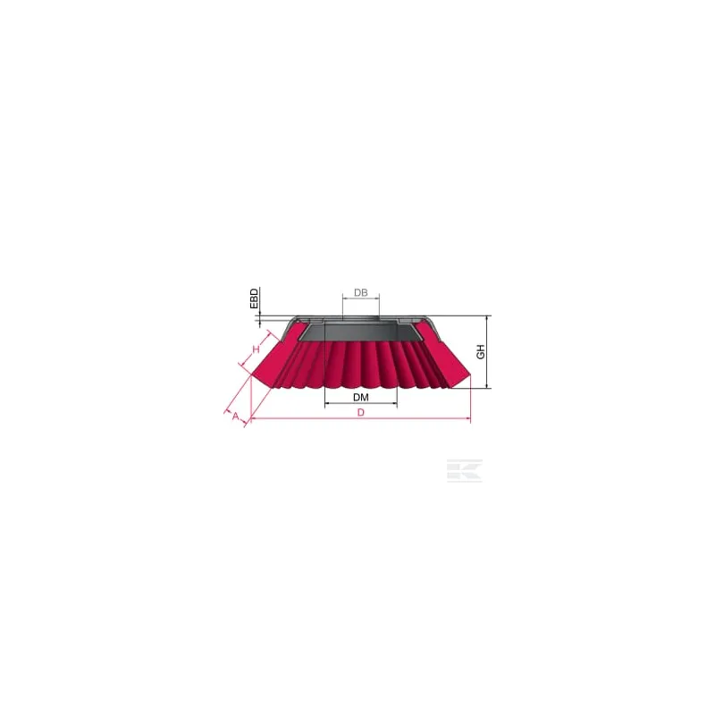 Brosse à désherber sensible 200 x 20,0 mm rouge PP