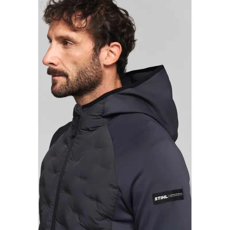 Veste HYBRID HOOD grise homme