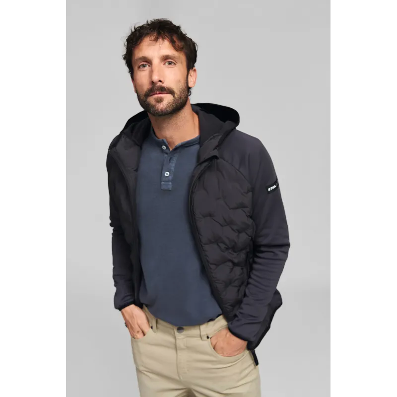 Veste HYBRID HOOD grise homme