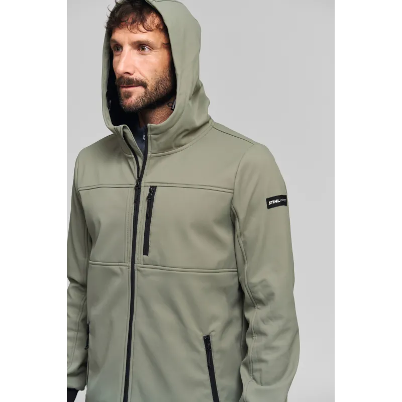 Veste softshell CASUAL verte