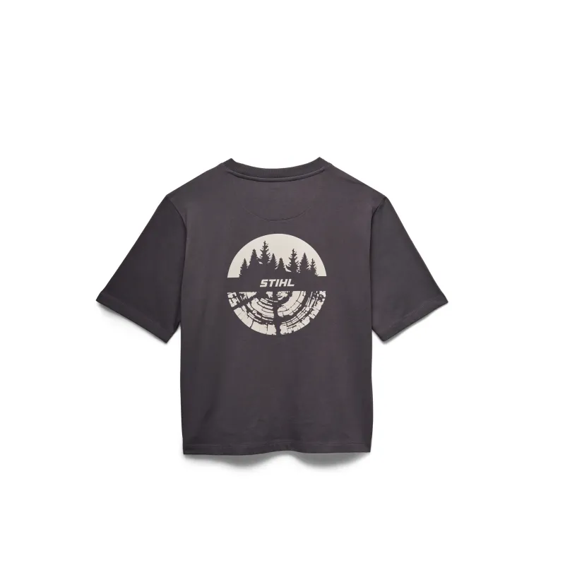 T-shirt TREE CIRCLE gris Femme