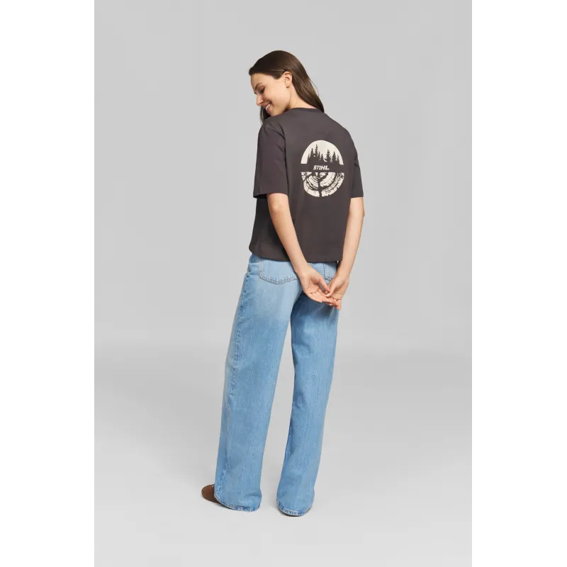 T-shirt TREE CIRCLE gris Femme