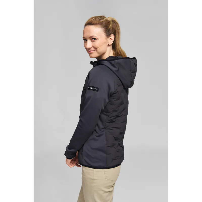 Veste HYBRID HOOD grise femme