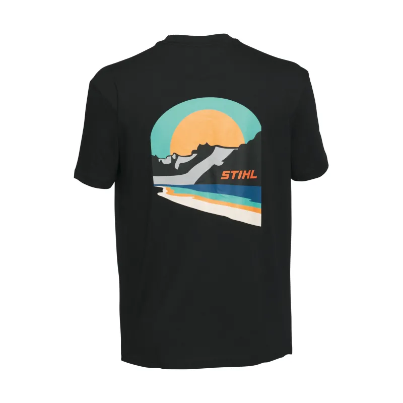 T-shirt SUNSET noir Homme
