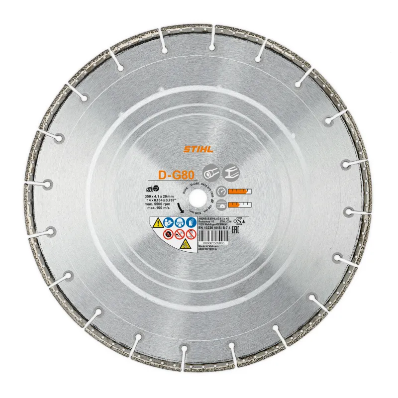 Disque à découper diamant D‑G80 Ø 300 mm, 12"