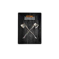 Panneau en tôle "AXE" TIMBERSPORTS® STIHL