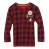 T-shirt à manches longues à carreaux Fille
