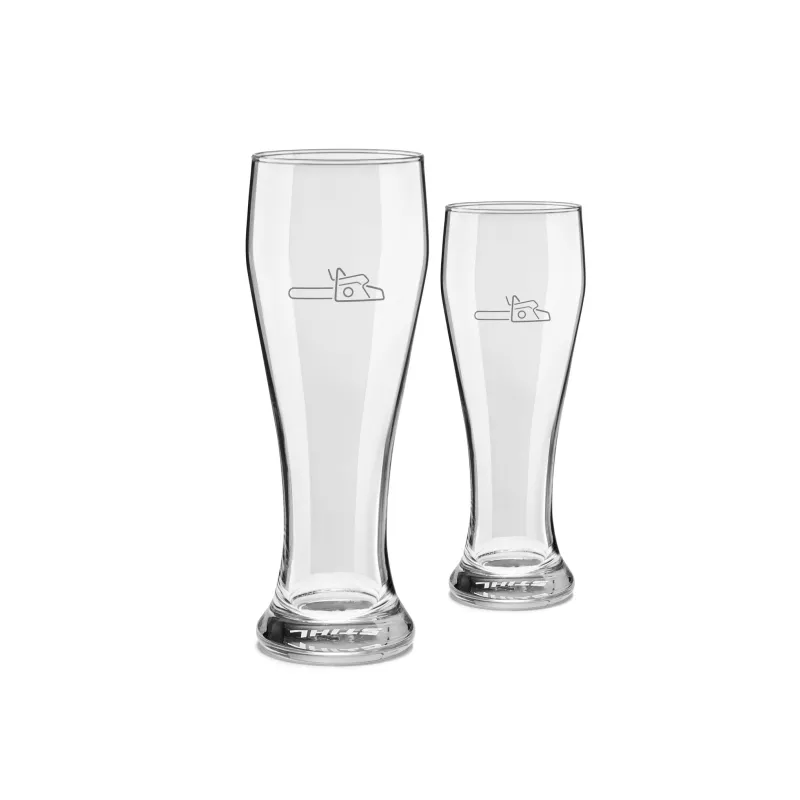 Ensemble de 2 verres à bière blanche