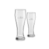 Ensemble de 2 verres à bière blanche