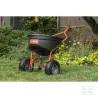 Épandeur d'engrais avec bouton poussoir 50 kg