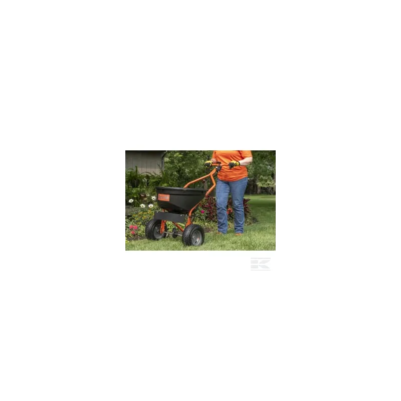 Épandeur d'engrais avec bouton poussoir 50 kg