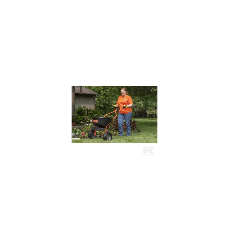 Épandeur d'engrais avec bouton poussoir 50 kg